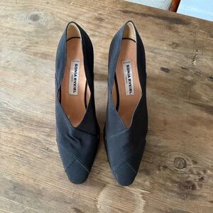 Sonia Rykiel Black Satin Heels